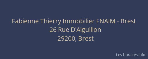 Fabienne Thierry Immobilier FNAIM - Brest