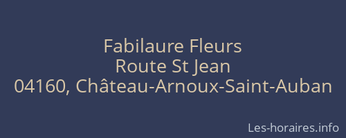 Fabilaure Fleurs