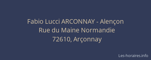 Fabio Lucci ARCONNAY - Alen&ccedil;on