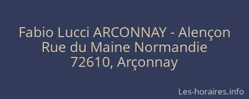 Fabio Lucci ARCONNAY - Alençon
