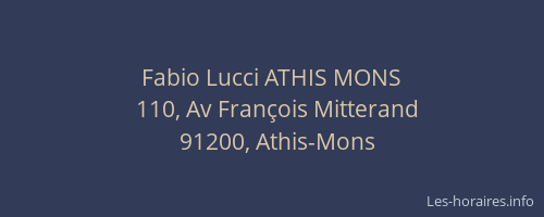 Fabio Lucci ATHIS MONS