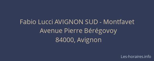 Fabio Lucci AVIGNON SUD - Montfavet
