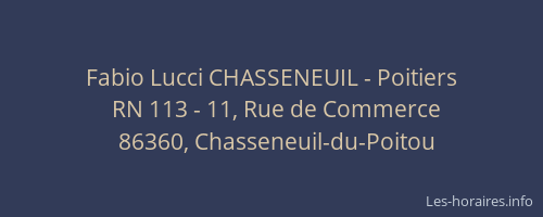 Fabio Lucci CHASSENEUIL - Poitiers