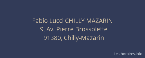 Fabio Lucci CHILLY MAZARIN