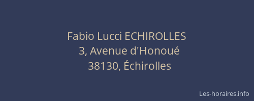 Fabio Lucci ECHIROLLES