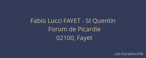 Fabio Lucci FAYET - St Quentin