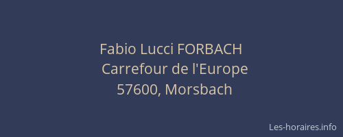 Fabio Lucci FORBACH