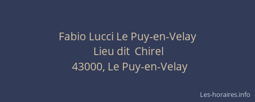 Fabio Lucci Le Puy-en-Velay