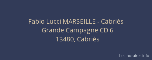 Fabio Lucci MARSEILLE - Cabriès