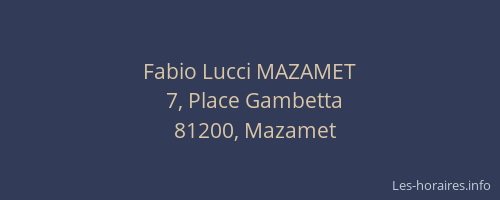 Fabio Lucci MAZAMET