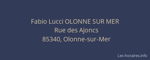 Fabio Lucci OLONNE SUR MER