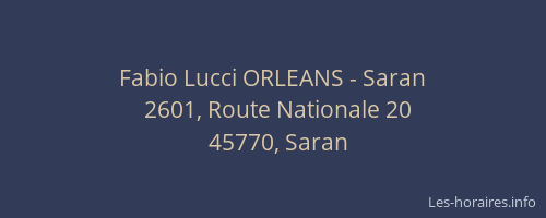 Fabio Lucci ORLEANS - Saran