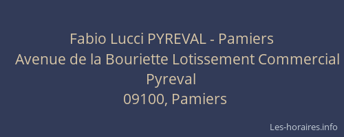 Fabio Lucci PYREVAL - Pamiers