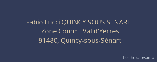 Fabio Lucci QUINCY SOUS SENART