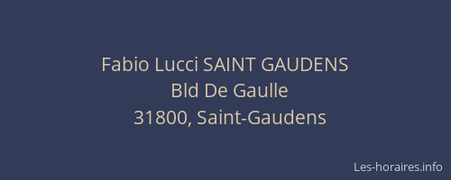 Fabio Lucci SAINT GAUDENS