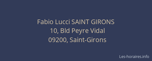 Fabio Lucci SAINT GIRONS