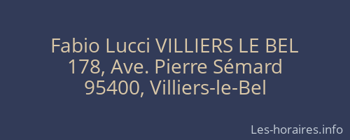 Fabio Lucci VILLIERS LE BEL