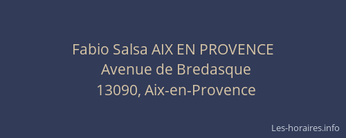 Fabio Salsa AIX EN PROVENCE