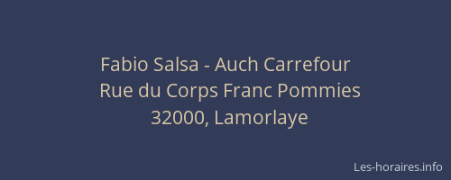 Fabio Salsa - Auch Carrefour