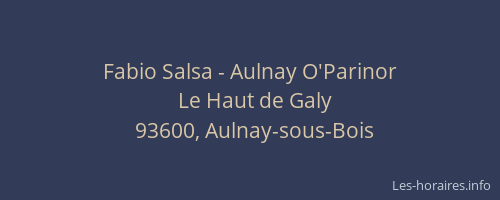 Fabio Salsa - Aulnay O'Parinor