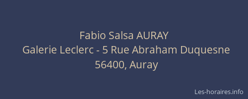 Fabio Salsa AURAY