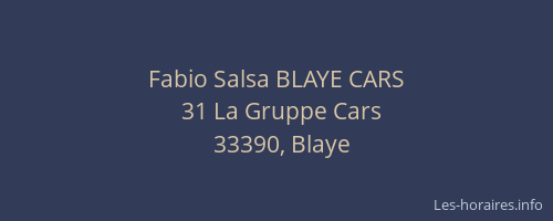 Fabio Salsa BLAYE CARS