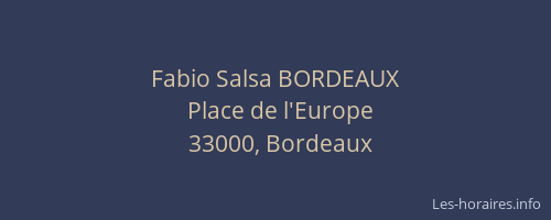 Fabio Salsa BORDEAUX