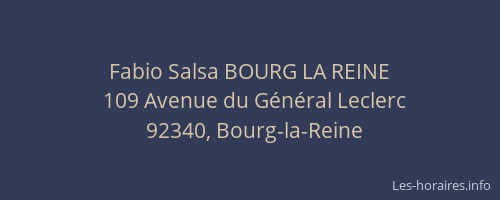 Fabio Salsa BOURG LA REINE