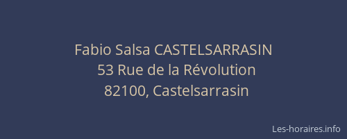 Fabio Salsa CASTELSARRASIN