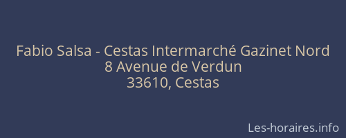 Fabio Salsa - Cestas Intermarché Gazinet Nord