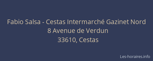 Fabio Salsa - Cestas Intermarch&eacute; Gazinet Nord