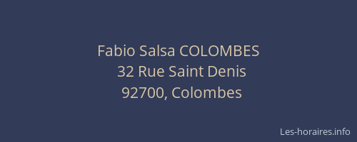 Fabio Salsa COLOMBES