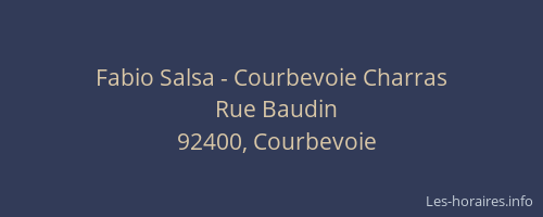 Fabio Salsa - Courbevoie Charras