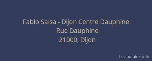 Fabio Salsa - Dijon Centre Dauphine