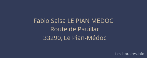 Fabio Salsa LE PIAN MEDOC