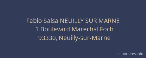 Fabio Salsa NEUILLY SUR MARNE
