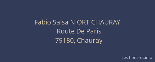 Fabio Salsa NIORT CHAURAY
