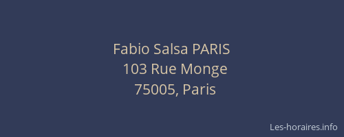 Fabio Salsa PARIS