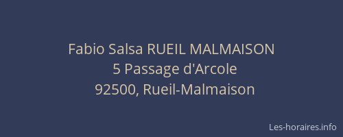 Fabio Salsa RUEIL MALMAISON
