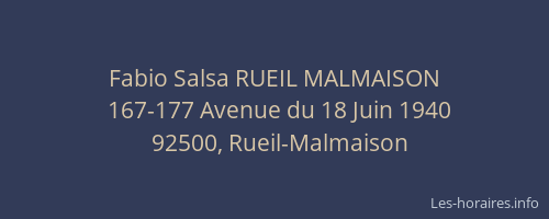 Fabio Salsa RUEIL MALMAISON