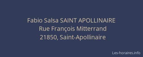 Fabio Salsa SAINT APOLLINAIRE