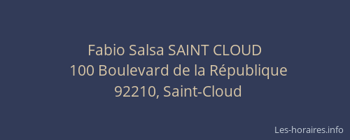 Fabio Salsa SAINT CLOUD