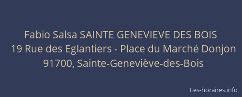 Fabio Salsa SAINTE GENEVIEVE DES BOIS