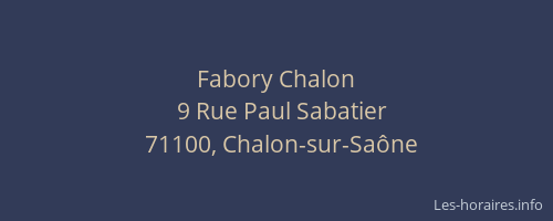 Fabory Chalon