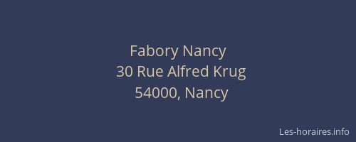 Fabory Nancy