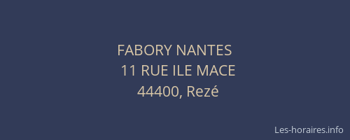 FABORY NANTES