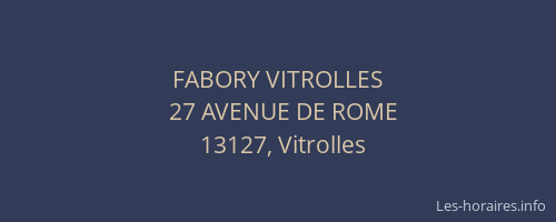 FABORY VITROLLES