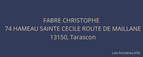 FABRE CHRISTOPHE