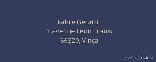 Fabre G&eacute;rard