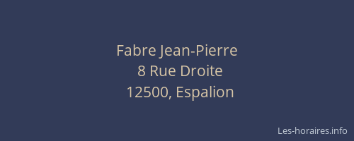 Fabre Jean-Pierre
